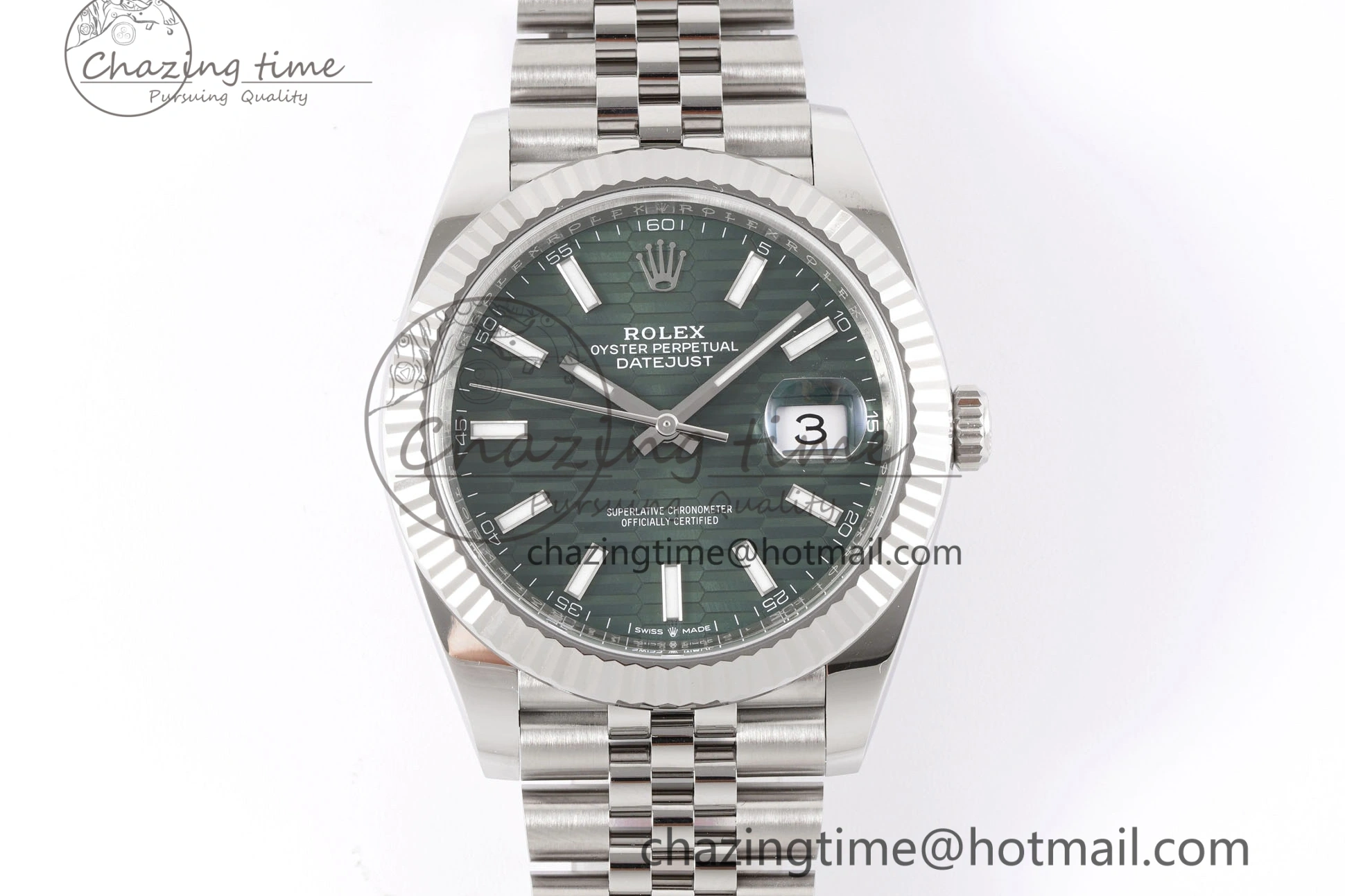 0218 DateJust 41 126234 Clean 1:1 Best Edition 904L Steel Green Textured Dial on Jubilee Bracelet VR OdorResistant 1995